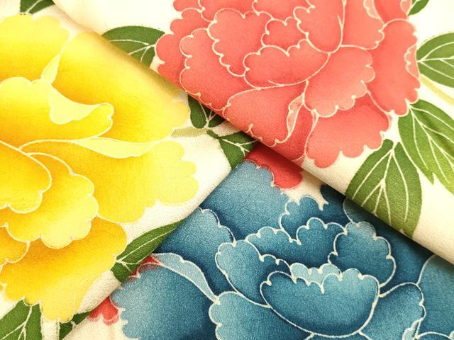 平和屋着物●上質な小紋 花唐草文 正絹 逸品 DAAU0804tw
