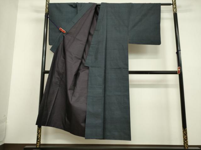 平和屋着物●男性 本場大島紬 アンサンブル 80亀甲 総詰め 正絹 逸品 DAAU0810tw
