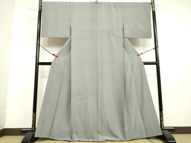 平和屋着物●江戸小紋 万筋 白花色×黒色 正絹 逸品 DAAU0854tw