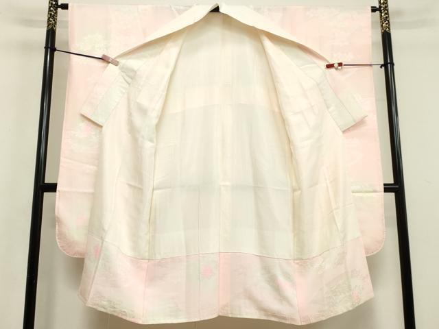 平和屋着物●豪華振袖・長襦袢セット(袷) 型染め 紅型 雲取り花鳥笹竹文 正絹 逸品 DAAU0856tw