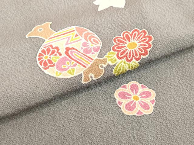 平和屋着物●上質な小紋 宝尽くし舞花文 正絹 逸品 DAAU0872tw