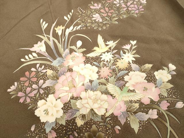 平和屋着物●訪問着 花鳥文 金彩 正絹 逸品 DAAU0889tw
