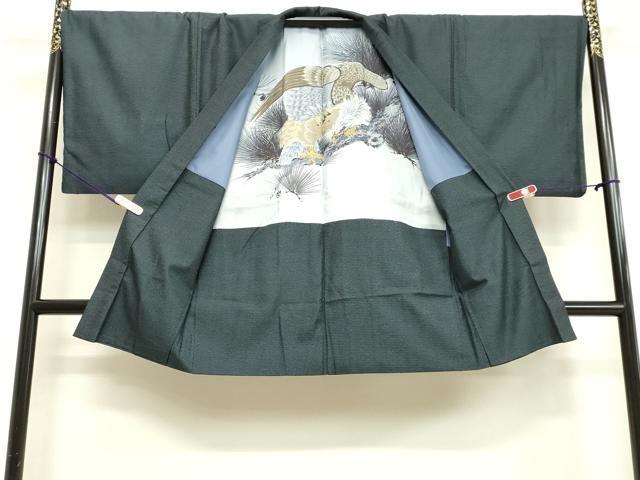 平和屋着物●男性 紬 アンサンブル 120亀甲 正絹 逸品 DAAU0892tw