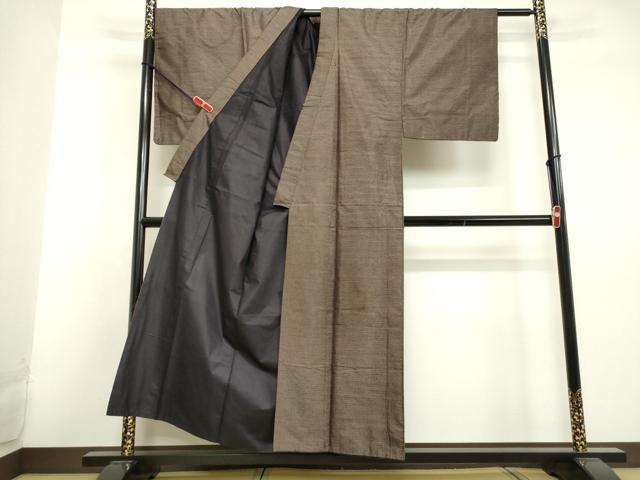平和屋着物●男性 本場大島紬 アンサンブル 亀甲柄 正絹 逸品 DAAU0928tw