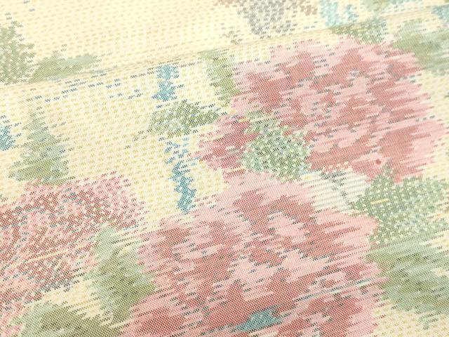 平和屋着物●本場大島紬 総絣 草花文 正絹 逸品 DAAU0931tw