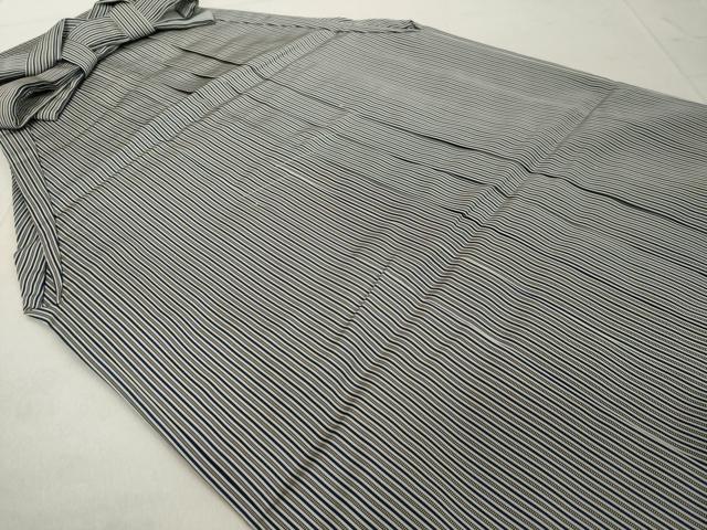 平和屋着物●御殿平袴 勝股修一郎 男性 行灯袴 縞 正絹 逸品 未使用 DAAU0937tw