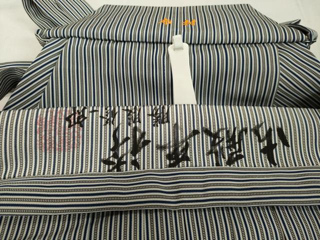 平和屋着物●御殿平袴 勝股修一郎 男性 行灯袴 縞 正絹 逸品 未使用 DAAU0937tw