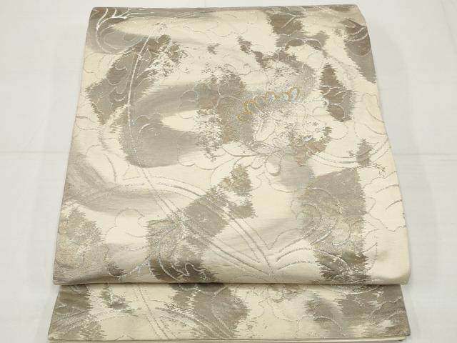 平和屋着物◎六通柄袋帯 花唐草文 金銀糸 引箔 正絹 逸品 DAAU1625xg