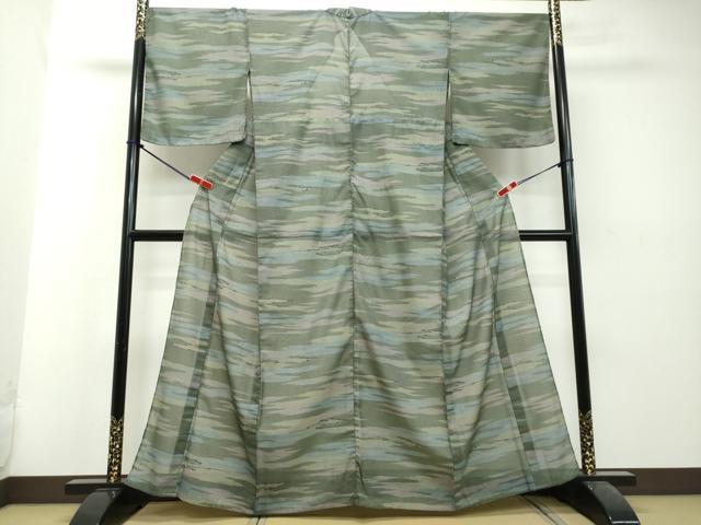 平和屋着物▽小紋 単衣 雲霞文 洗える着物 DAAU2280ud