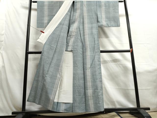 平和屋着物▽上質な紬 単衣 80亀甲 変わり間道 正絹 逸品 DAAU2448ud