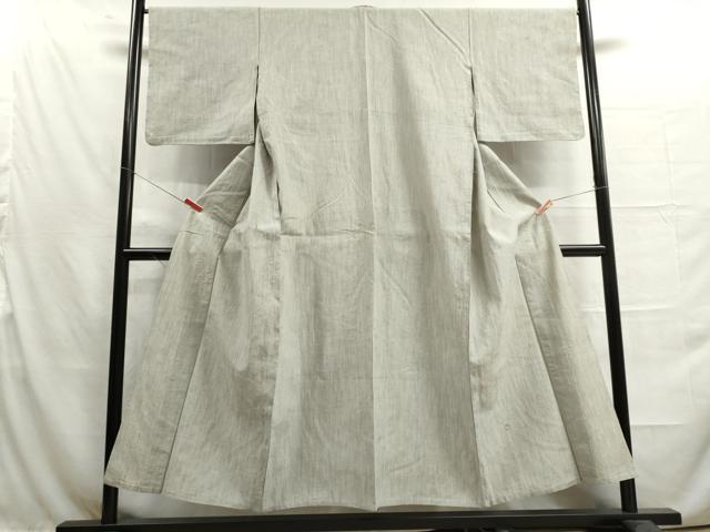 平和屋着物▽上質な紬 単衣 霞文 正絹 逸品 DAAU2656ud