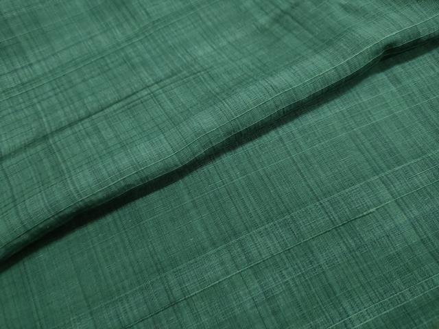 平和屋着物▽上質な紬 単衣 萌葱色 正絹 逸品 未使用 DAAU2666ud