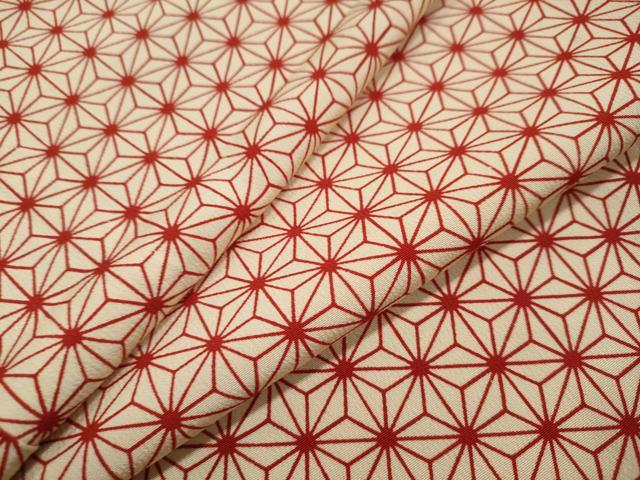 平和屋着物▽上質な小紋 単衣 麻の葉文様 正絹 逸品 DAAU2713ud