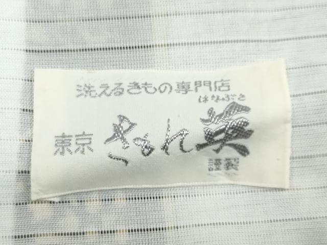 平和屋着物*夏物 洗える最高級着物 <英>はなぶさ謹製 小紋 絽 洋花文 洗える着物 DAAU2914ud
