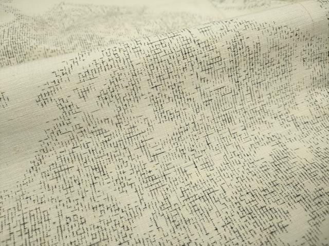 平和屋着物▽上質な紬 単衣 抽象文様 正絹 逸品 DAAU2984ud