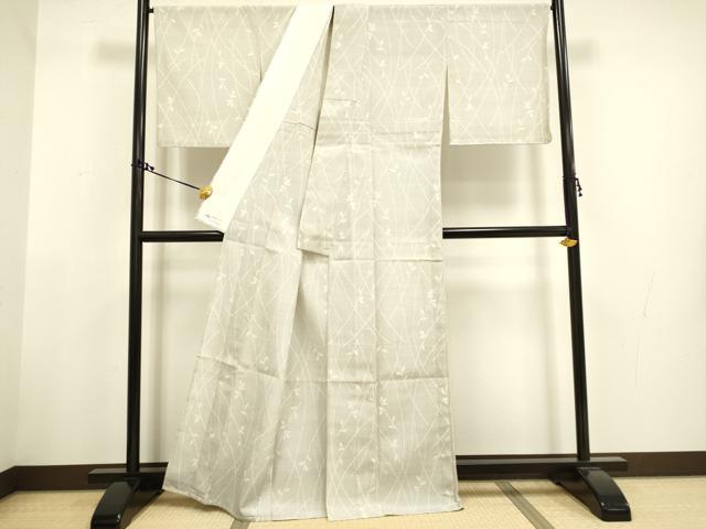 平和屋着物▽本塩沢 単衣 枝葉文 やまと誂製 正絹 逸品 未使用 DAAU3570du