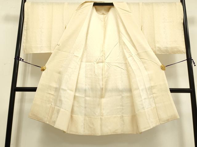 平和屋着物▽道中着 スリーシーズン 春夏秋 塵除け 花間道 銀彩 正絹 逸品 未使用 DAAU3588du