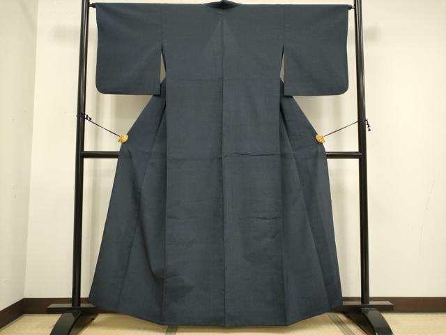 平和屋着物▽本塩沢 単衣 蚊絣 正絹 逸品 DAAU3779du