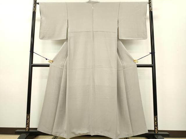 平和屋着物●上質な色無地 江戸鼠色 正絹 逸品 DAAU3940du