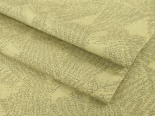 平和屋着物▽上質な紬 単衣 松葉文 正絹 逸品 DAAU3976du