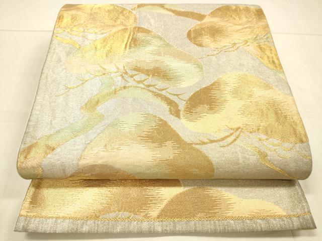 平和屋着物◎六通柄袋帯 松文 金糸 正絹 逸品 DAAU4174cm