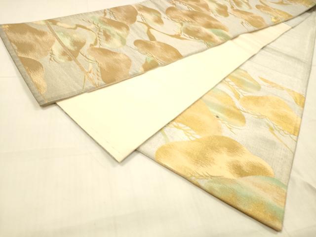 平和屋着物◎六通柄袋帯 松文 金糸 正絹 逸品 DAAU4174cm