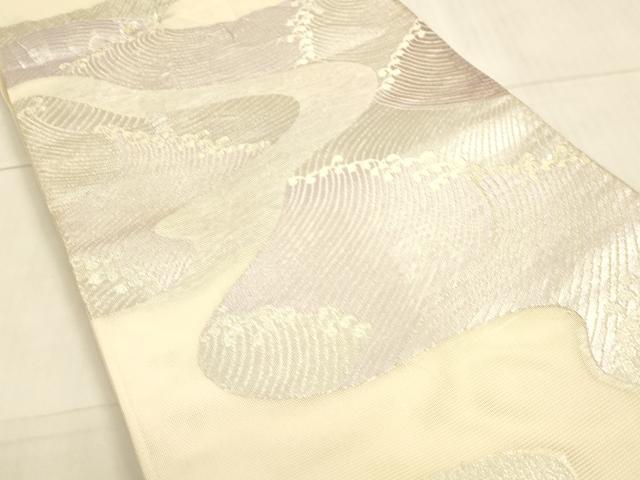 平和屋着物*夏物 六通柄袋帯 流水文 金銀糸 正絹 逸品 DAAU4474cm