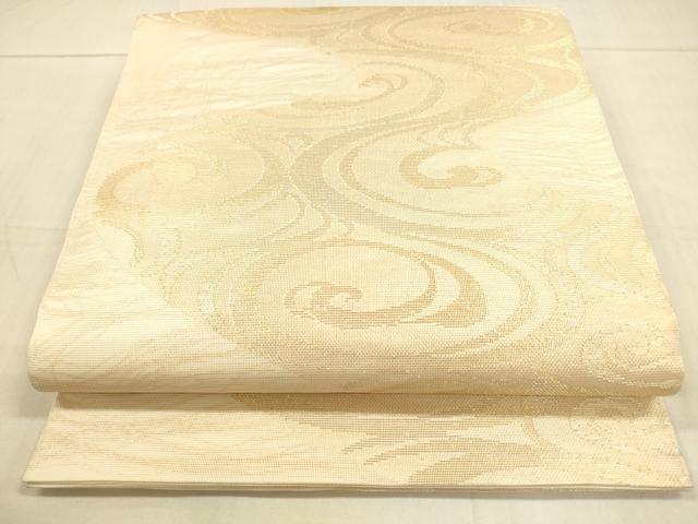 平和屋着物*夏物 六通柄 本袋帯 流水文 金糸 正絹 逸品 DAAU4479cm