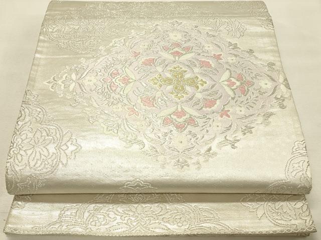 平和屋着物◎六通柄袋帯 正倉院花文 金銀糸 正絹 逸品 DAAU4841qp