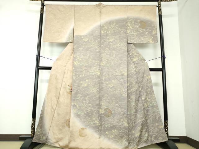 平和屋着物●訪問着 刺繍 雪輪花文 暈し染め 金彩 正絹 逸品 DAAU5054ps