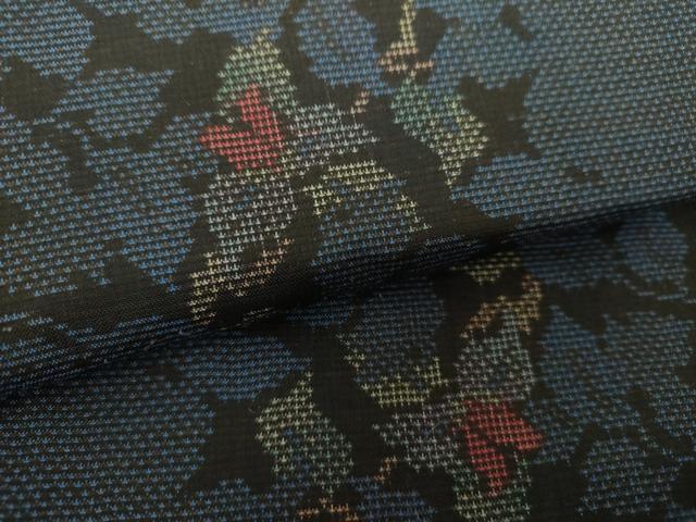 平和屋着物●本場大島紬 9マルキ 草花文 正絹 逸品 DAAU5071ps