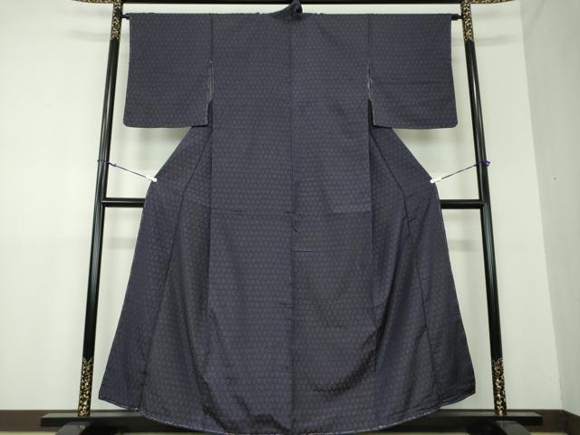 平和屋着物●上質な紬 亀甲繋ぎ 正絹 逸品 未使用 DAAU5075ps