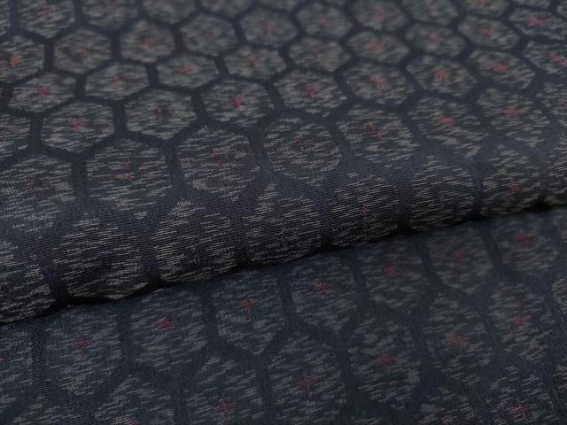 平和屋着物●上質な紬 亀甲繋ぎ 正絹 逸品 未使用 DAAU5075ps