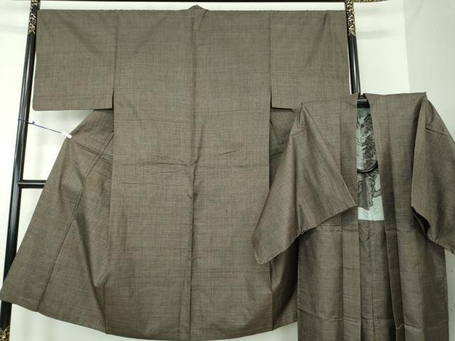平和屋着物●男性 本場大島紬 アンサンブル 長羽織 100亀甲 総詰め 正絹 逸品 DAAU5114ps