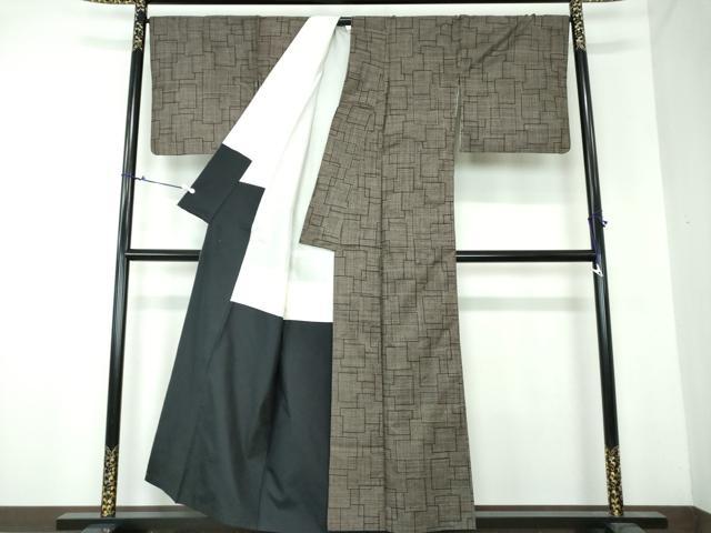 平和屋着物●本場大島紬 7マルキ 色紙重ね 正絹 逸品 DAAU5136ps