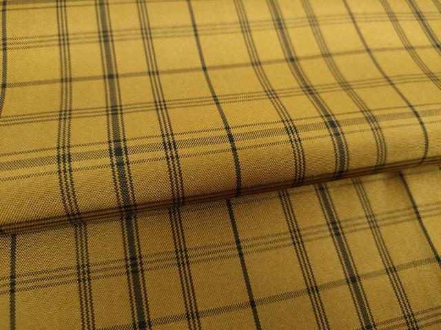 平和屋着物●粋黄八丈 格子 高島屋扱い 証紙付き ロング丈 正絹 逸品 DAAU5140ps