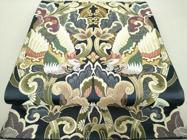 平和屋着物●六通柄袋帯 唐織 東大寺宝冠 本金箔 正絹 逸品 DAAU5164ps