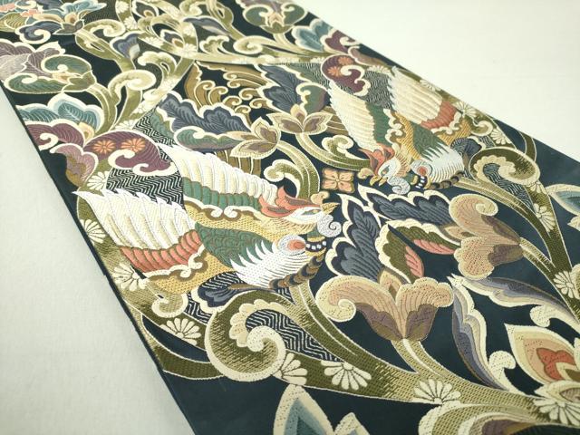 平和屋着物●六通柄袋帯 唐織 東大寺宝冠 本金箔 正絹 逸品 DAAU5164ps