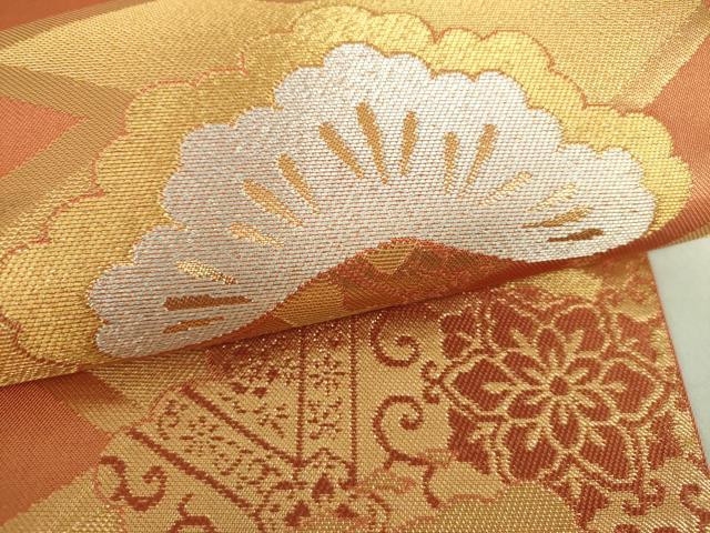 平和屋着物●西陣 川島織物 六通柄 本袋帯 吉祥花松文 金銀糸 正絹 逸品 DAAU5175ps