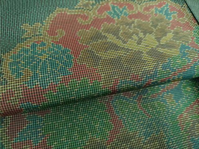 平和屋着物●本場大島紬 7マルキ 総絣 御所車花文 正絹 逸品 DAAU5194ps