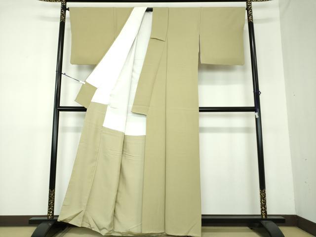 平和屋着物●上質な色無地 若芽色 正絹 逸品 DAAU5207ps