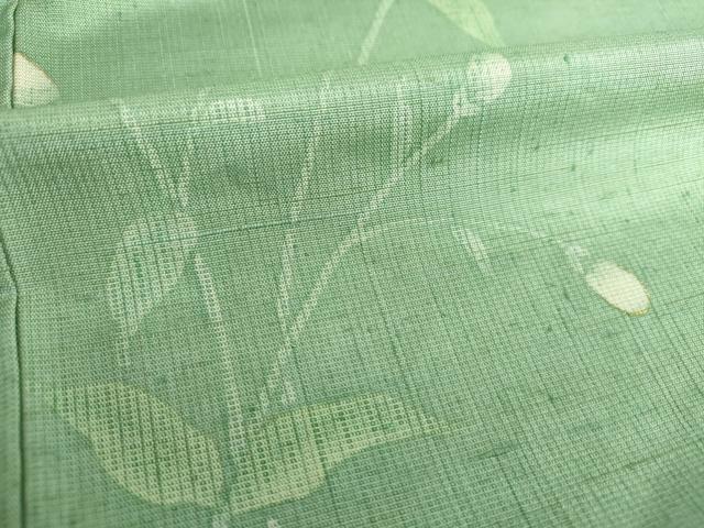平和屋着物●上質な紬 手描き 草花文 金彩 正絹 逸品 DAAU5219ps