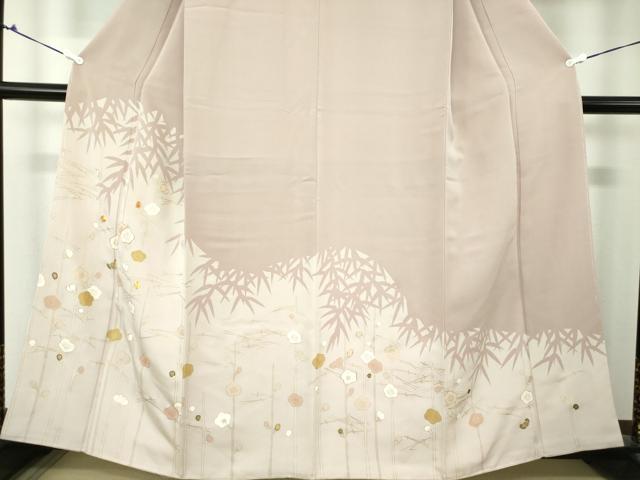平和屋着物●訪問着 駒刺繍 松竹梅 槍梅 吹き寄せ 笹シルエット 金彩 正絹 逸品 未使用 DAAU5245ps