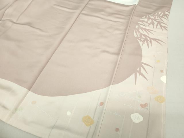 平和屋着物●訪問着 駒刺繍 松竹梅 槍梅 吹き寄せ 笹シルエット 金彩 正絹 逸品 未使用 DAAU5245ps