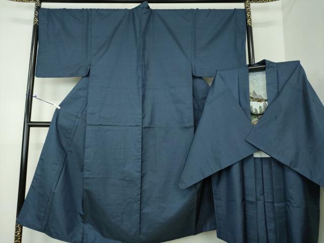 平和屋着物●男性 本場大島紬 アンサンブル 長羽織 80亀甲 総詰め 正絹 逸品 DAAU5288ps