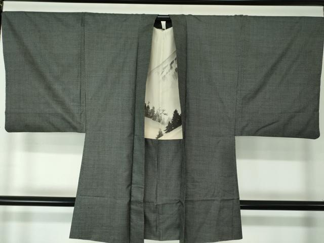平和屋着物●男性 本場大島紬 アンサンブル 長羽織 100亀甲 総詰め 正絹 逸品 DAAU5296ps