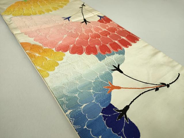 平和屋着物●龍村平蔵製 丸帯 唐織 近桜江錦 金糸 正絹 逸品 DAAU5349ps