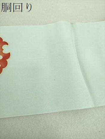 平和屋着物●塩瀬 九寸名古屋帯 舞蝶文 金彩 正絹 逸品 DAAU5364ps