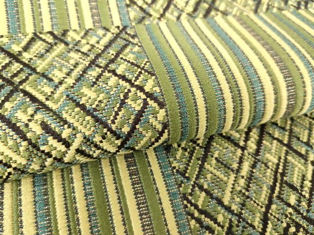平和屋着物●本場筑前博多織 八寸名古屋帯 変わり市松 金糸 三越扱い 正絹 逸品 DAAU5376ps