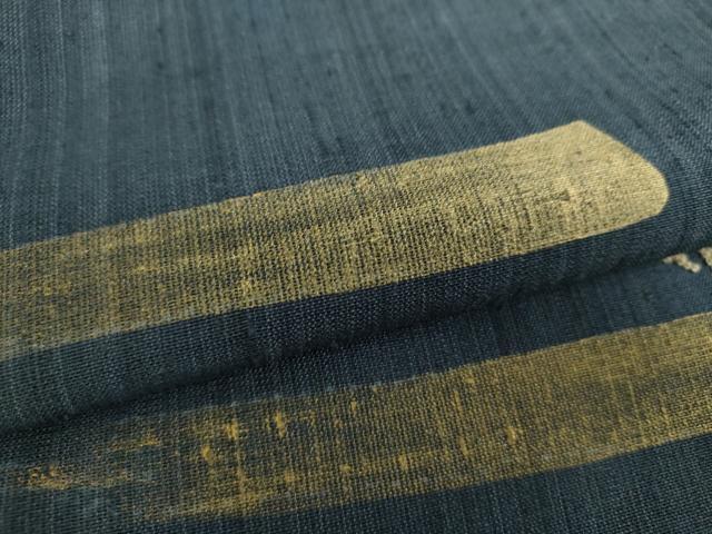 平和屋着物▽中国三大刺繍 相良刺繍 太鼓柄袋帯 紬地 スリーシーズン帯 春 夏 秋 蟹 金彩 正絹 逸品 DAAU5413ps